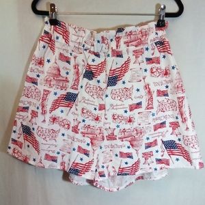 Red, white, blue Cotton Shorts